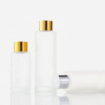 High Quality Clear Glass Bottles for Cosmetics - 100ml Gold Cap Lotion and Perfume Containers