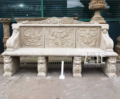 New Products outdoor nature stone antique animal benches