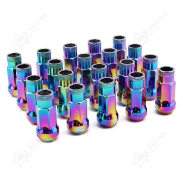 Anti-Theft M12x1.5 Steel Racing Locking Lug Nut and Bolt Cover - Titanium Wheel Lock Car Lug Nuts