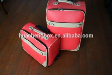 hot sale pink trolley case, PVC luggage