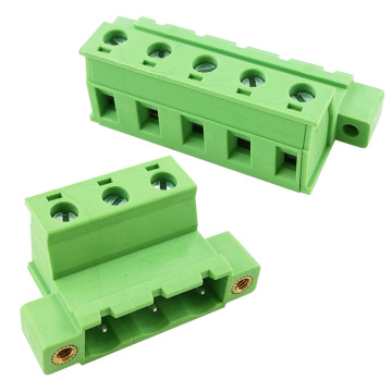 Basetta maschio a innesto senza saldatura a sospensione con passo da 7,62 mm con connessione flangiata senza attrezzi, montaggio a pannello industriale