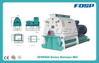 Animal Feed Hammer Mill Machine 55KW Efficiency Volume 3m -