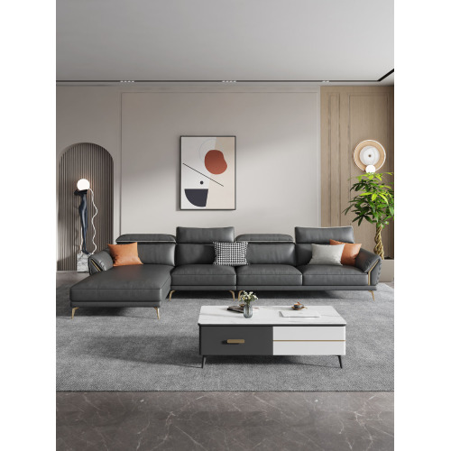 Современный элегантный угловой диван со стильным дизайном ножек