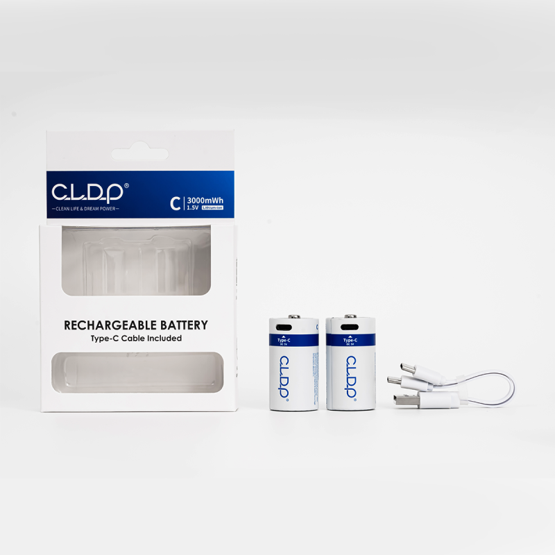 1.5V Lithium USB rechargeable C battery