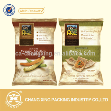 Food grade clear plastic packing bag for banana chips/ aluminum foil sealable food packaging bag