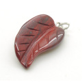 Pendentif Feuille de Jaspe Rouge