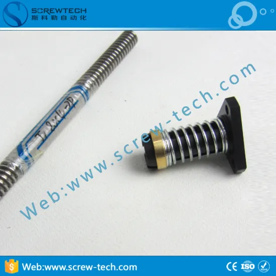 High accuracy low friction lead screw with anti-backlash screw nut, Tr8x4 lead screw