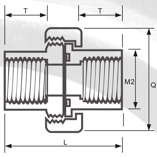 ASTM SCH80 اتحاد النساء CPVC رمادي داكن