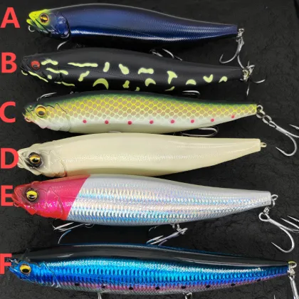 225mm 27g Floating Treble Hook Big Game Top Water Pencil Z Dog Saltwater Sea Plastic Fishing Lure