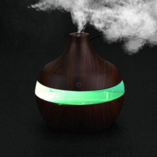 7 Color Changing 300ml Wood Grain Ultrasonic Humidifier