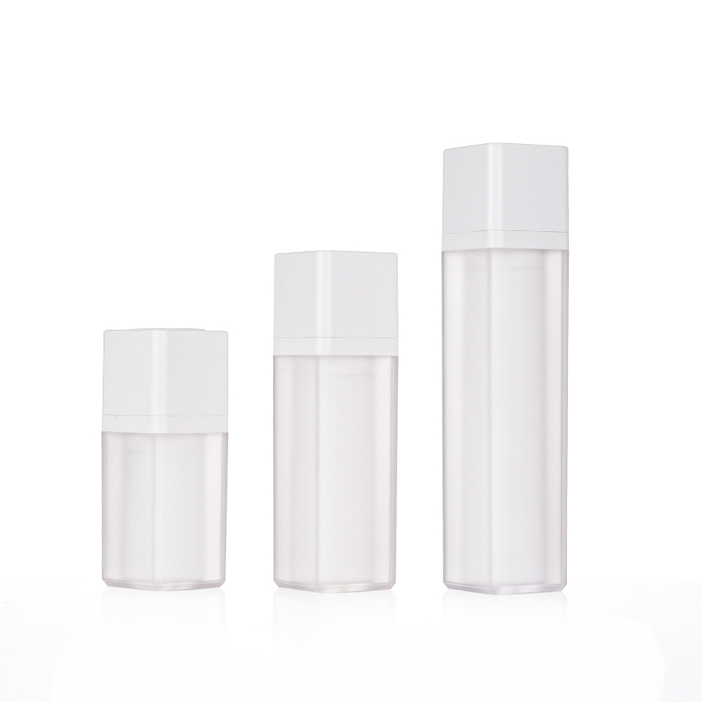 Free Sample 30ml 50ml Square Airless Pump Bottle