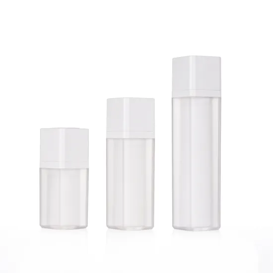 Free Sample 30ml 50ml Square Airless Pump Bottle