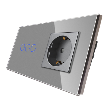 Bingoelec 157 WiFi Switch ومقبس Ocction Smart Eu مع Switch 3 Gang 1 Way