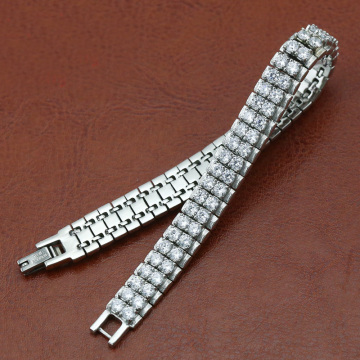 Custom girl's tennis link crystal bracelet