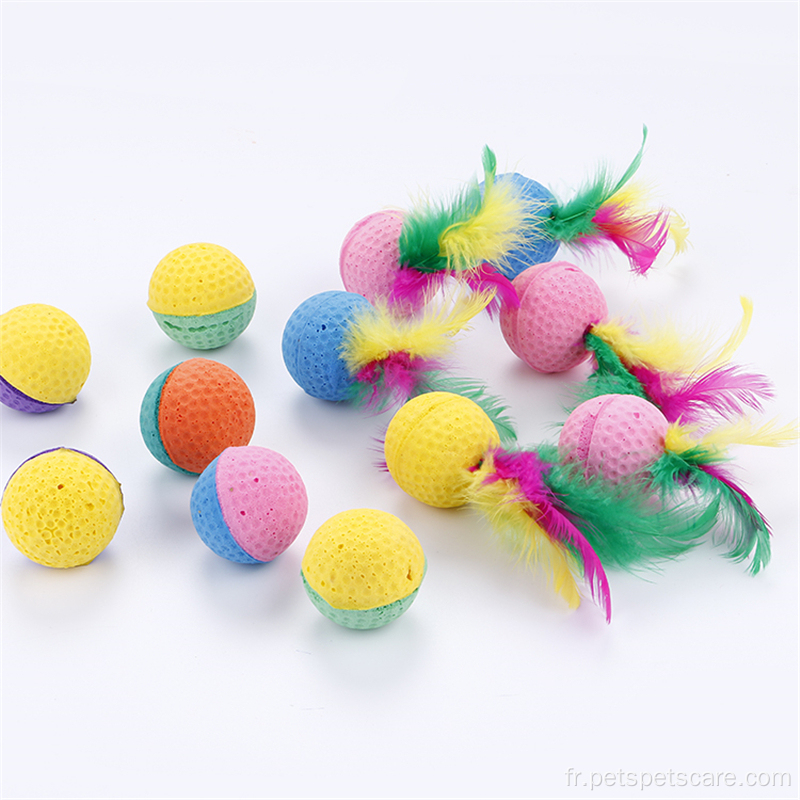 Jouets de chats avec des plumes et sans plume