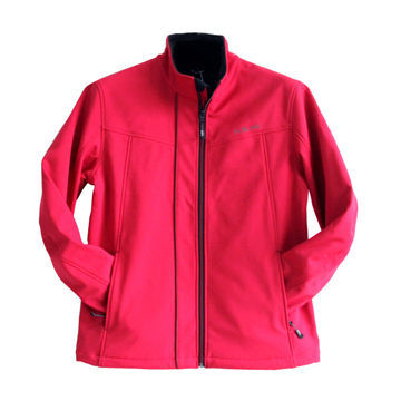 Men's soft-shell jackets, 100D Spandex/polyester with 144F fleece
