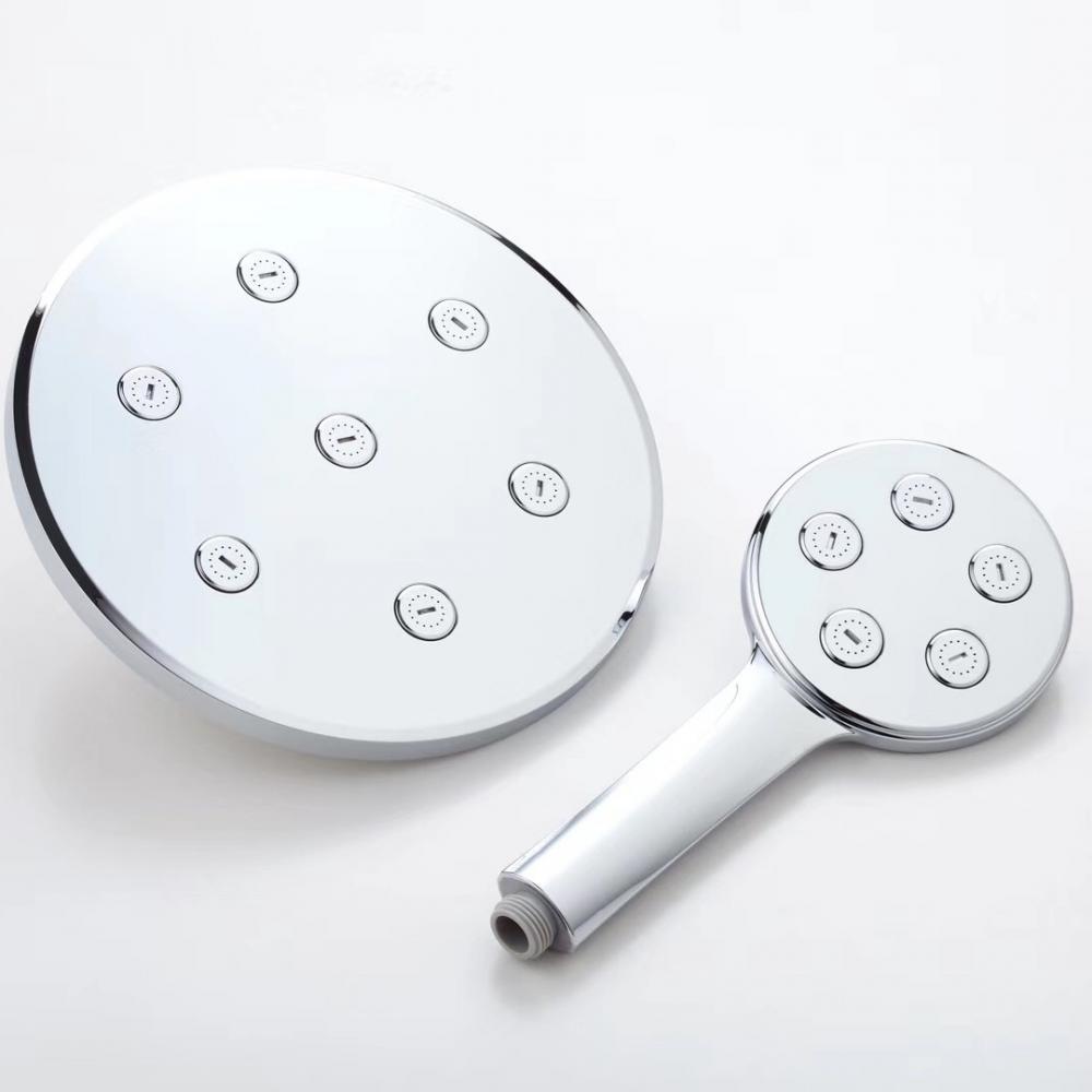 Round Shape White Shower Head Set