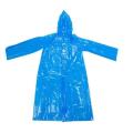 PE Blue Adult Disposable Raincoat