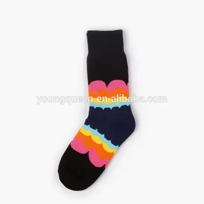 HW231 Ms. socks British wind wave happy socks 100% cotton tube socks