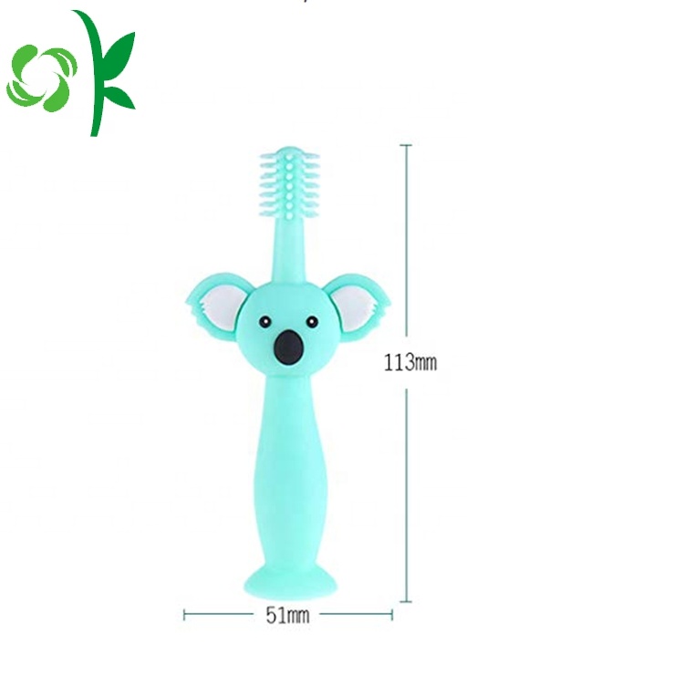 3D Cartoon Bear Silicone Toothbrush for Baby