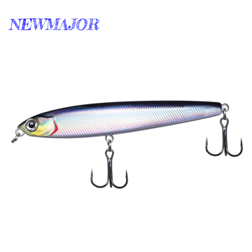 NEWMAJOR Hard Plastic ABS Bait Sinking Pencil Minnow for Saltwater, River, and Stream Fishing
