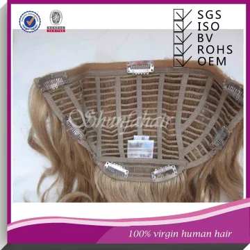 Half wig cap,brazilian virgin human hair half wig,half wig human hair