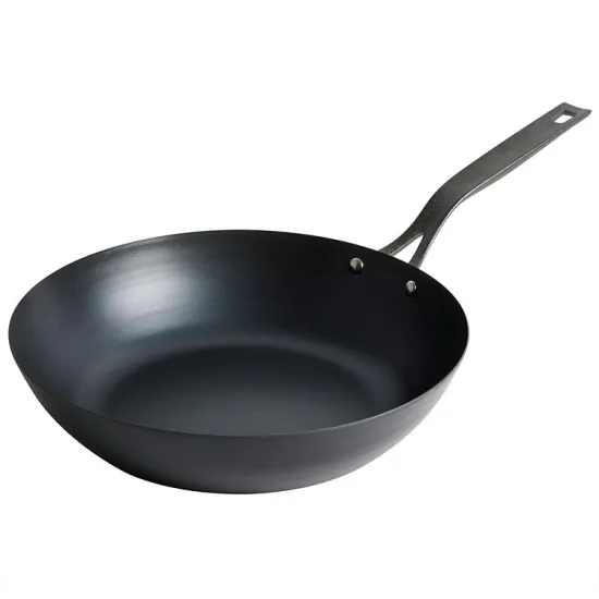 ultra durable Kitchen Cooking egg steak Fry Pan nitriding carbon steel frying pan