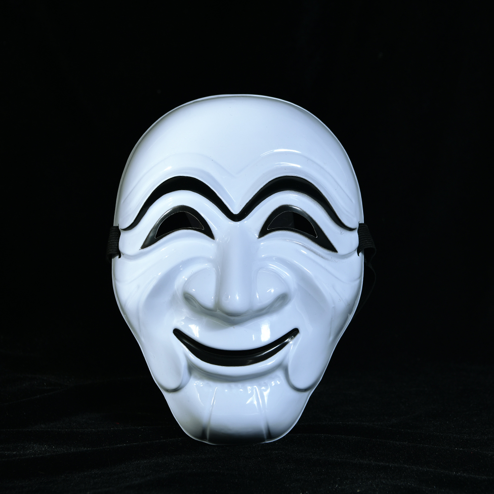 Grinning Old Man Full Face Costume Mask