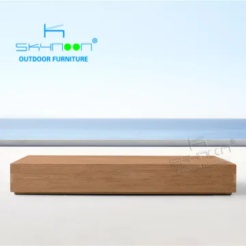 Modern Teak Wood Coffee Table for Patios and Gardens