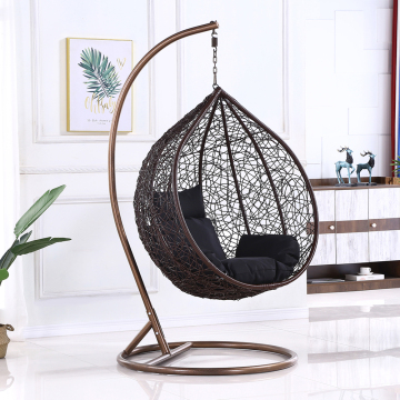 Egg Hanging Chair Rattan Wicker Patio Swing For Garden eller vardagsrum - Indien