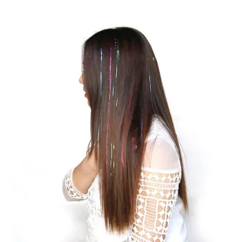 2021 Popular Products Ombre Synthetic Tinsel  Hair Wholesale 24" Hair Tinsel Glitter Factory Reasonable Price