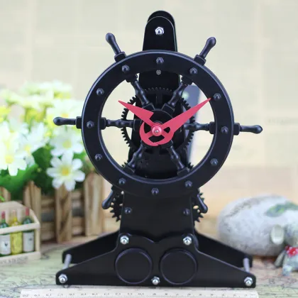 Mktime Metal Rudder Gear Desk Clock