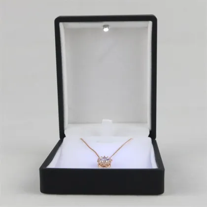 Custom logo LED light pendant jewelry box
