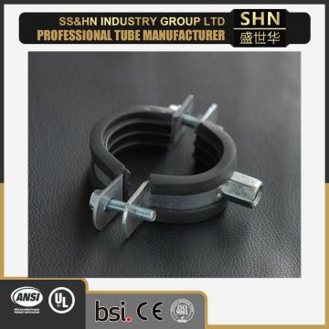 Silver White Electro Galvanized pipe rubber clamp