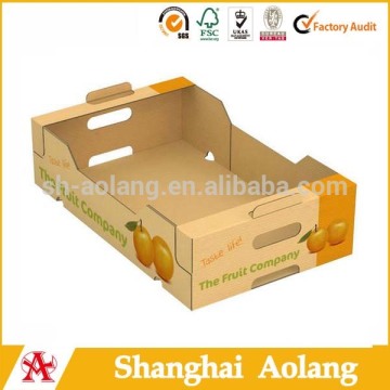 light yellow corrugated board fruit box