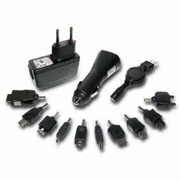 Universal USB Mobile Phone Charger Kit, Fits for Nokia, Motorola, HTC, and Sony Ericsson