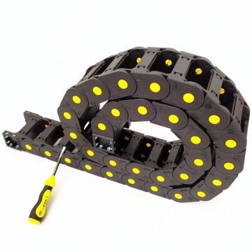 25*57 nylon bridge cable drag chain tray with openable cable bracket for CNC cutting machine