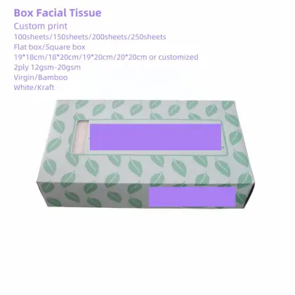 Custom Logo Virgin Wood Pulp Facial Tissue