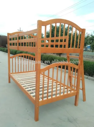 Modern wood bunk bed,Linyi Hongjiuguan(HJG) bunk bed,bunk bed factory
