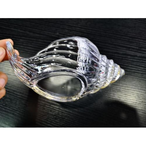 Transparent Painted Gold Sea Snail Bowl