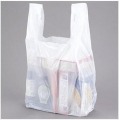 Plastic HDPE Vest Handle Reusable Mesh Produce Bag for Supermarket