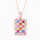 Mixedcolor Fashion Women Square Pendant Necklace