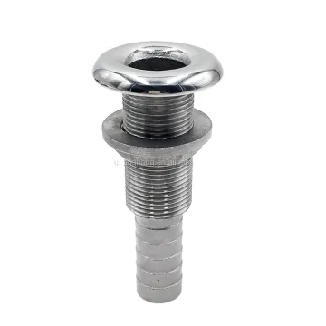 316 Stainless Steel Through Hull Outlet with Long Hose Connection for Yachts: Marine Hardware and Boat Accessories