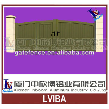 Green aluminium automatic swing gate
