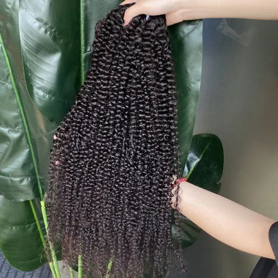 Wholesale 100% Raw Human Hair Kinky Curly Bundles