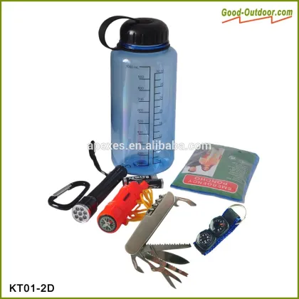 Bottle emergency survival kit