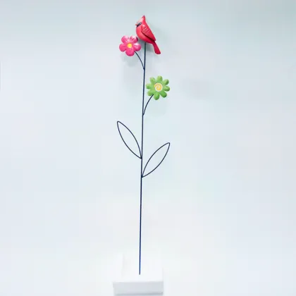 Metal Cardinal Garden Stake