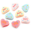 Cabochon en résine en forme de coeur Biscuits à dos plat Biscuits Dessert filles vêtements accessoires vacances fête décor charmes