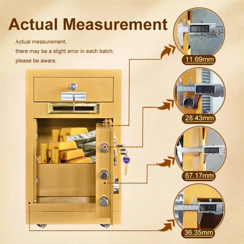 Fireproof Money Safe with Organizer Drawer and Coin Slot