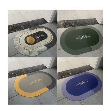 7 Colors Customized Tech Cloth PU PVC Earth Bath Mat - Non-Slip & Absorbent Bathroom Floor Mat